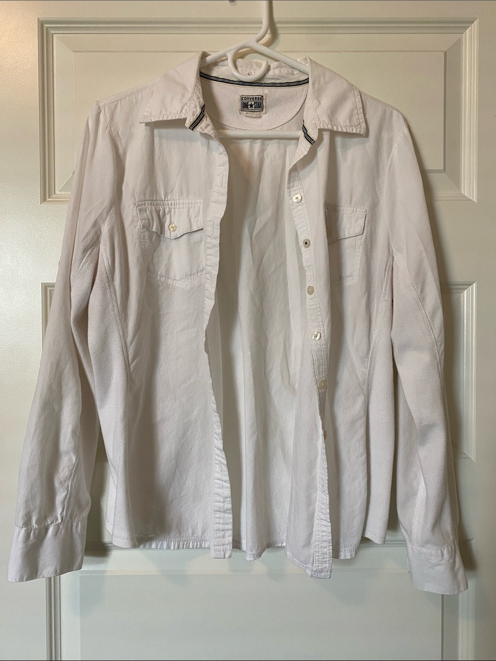 Converse White Lightweight Button Down